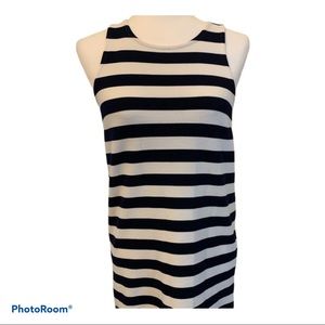 Forever 21 Navy and White Striped Tank Dress Sz S